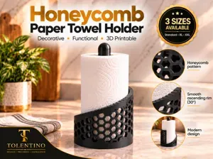 Honeycomb Paper Towel Holder – No Supports