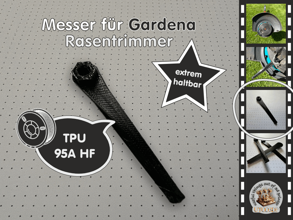 Gardena Rasentrimmer Ersatzmesser aus TPU