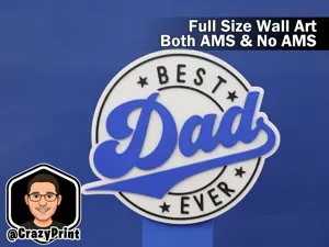 Best Dad Ever -Fathers day wall art / Sign -No AMS