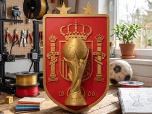 Spain World Cup Trophy Wall Display