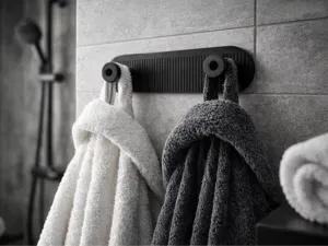 Dual Hook Wall-Mounted Towel & Robe Holder