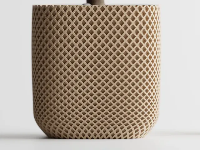 Plant Pot double Rib rounded cube — Фото 5 из 8