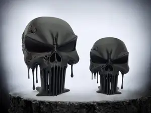 Melting Punisher Skull