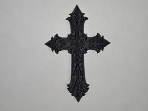 Ornate Gothic Filigree Cross – Christian Wall Art