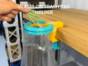 Clamp-On Trash Bag Holder