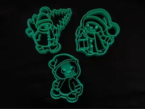 Cute Snowman Cookie Cutter & Stamp Set