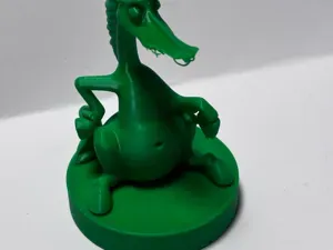 Green Sitting Dragon Figurine