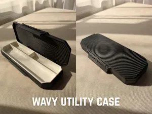 Wavy Utility Case - Print-in-Place design