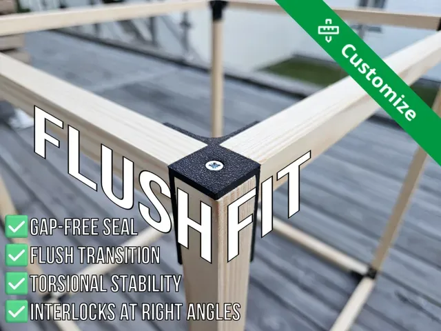 FlushFit Corner Bracket (No Gaps! No Wobble!)