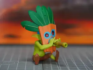 CLASH ROYALE Dart Goblin + base tronco realistica.