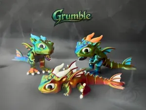 Grumble - Standing Articulated Dragon