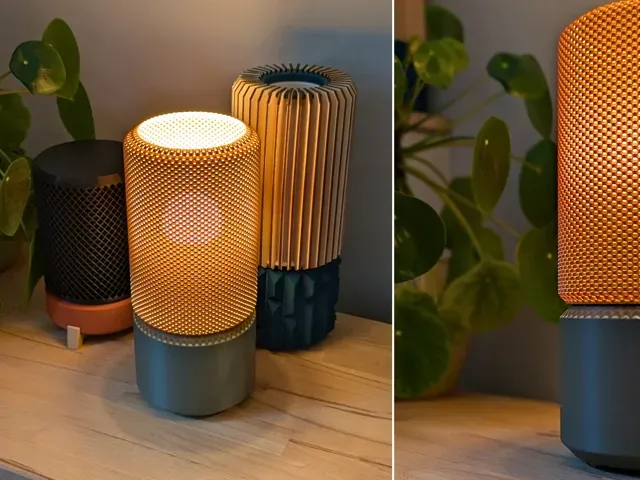 Schlichte Lampe mit Korbstruktur für IKEA Strala — Image 5 of 5