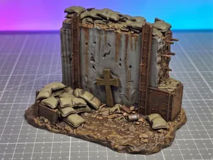 Ruined Wall - Grimdark Wargame Terrain