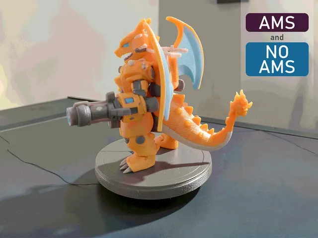 Robot Mecha Charizard Pokemon | AMS & No AMS