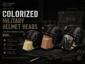 Dummy 13 Colorized Heads - SWAT/Military