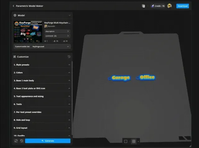 KeyForge — Multi-Keychain Generator (SVG Support) — Фото 3 из 12