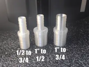 Barb Garden Hose Adapters - 1/2 to 3/4 to 1"