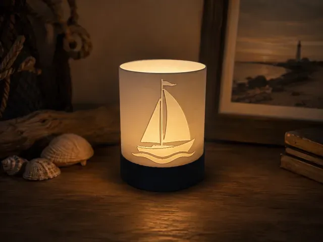 Sea Breeze - Sailboat Tealight Holder & LED Lamp — Фото 4 из 6