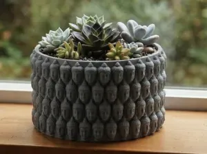 Buddha Planter - 128 Faces