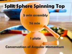 Split Sphere Spinning Top