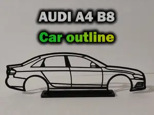 AUDI A4 B8 Car Outline \ WallArt