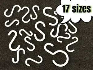 S-Hooks (17 sizes) Classic and tapered