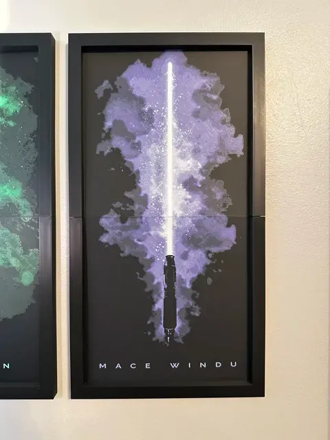 Mace Windu Light Saber 2-piece Hueforge — Image 5 of 7