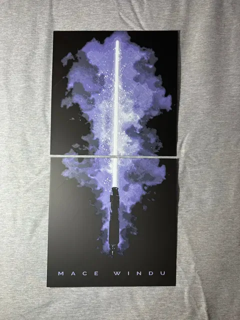 Mace Windu Light Saber 2-piece Hueforge — Image 4 of 7