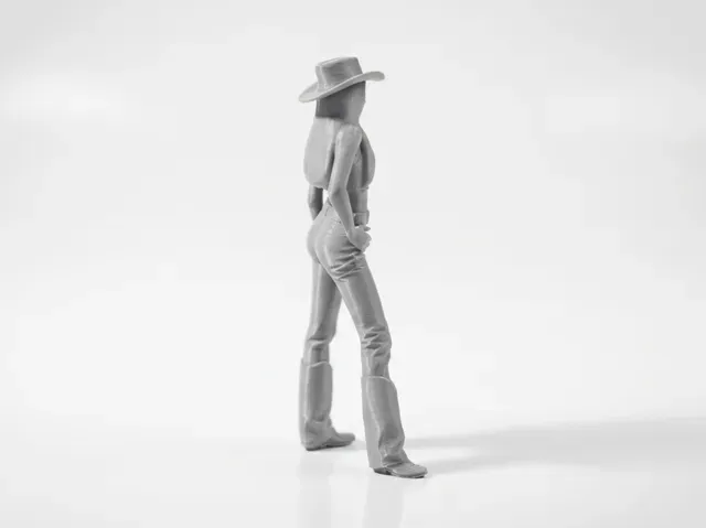 Skinny Cowgirl Figurine Female Western — Фото 4 из 5