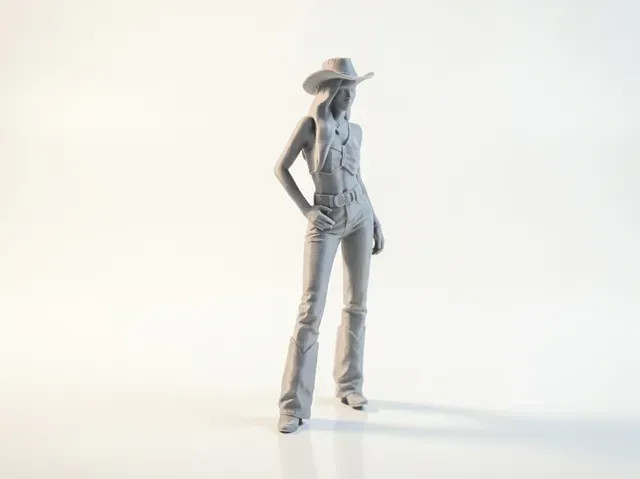 Skinny Cowgirl Figurine Female Western — Фото 3 из 5