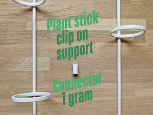 Plant Stick with Click-On Support Ring connector