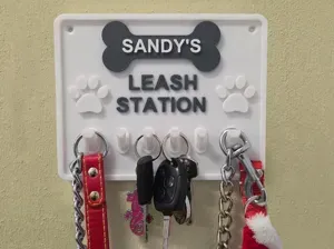 Compact Personalized Dog LeashStation key holder