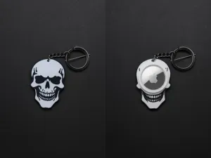 Skull AirTag Holder AirTag Case & Keychain in One