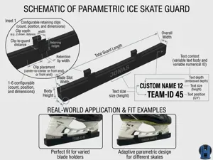 Fully Parametric Ice Skate Blade Guard