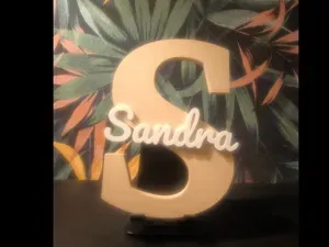Namensschild Sandra