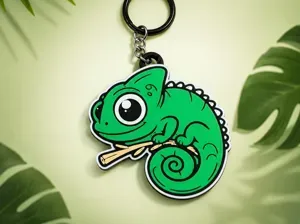 adorable chameleon keychain