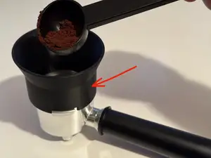Coffee powder funnel for Delonghi portafilter V2