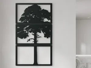 Tree in the Meadow Multi Panel 3D Wall Art