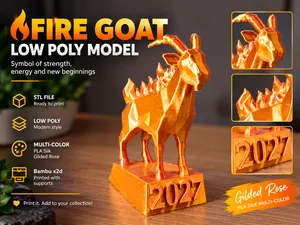Fire Goat 2027 – Low Poly Model
