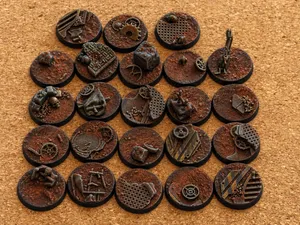 Industrial Wasteland Bases – 25x 28mm Round Bases