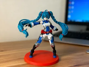 初音未来模型，分件拼装打印不宜翻车