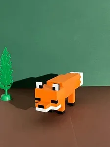 Minecraft Fox prop (positionable)