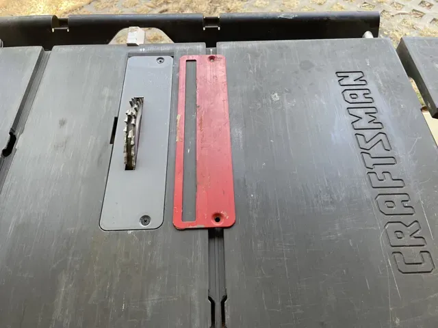 Craftsman 10 table saw zero clearance throat plate — Image 2 of 3