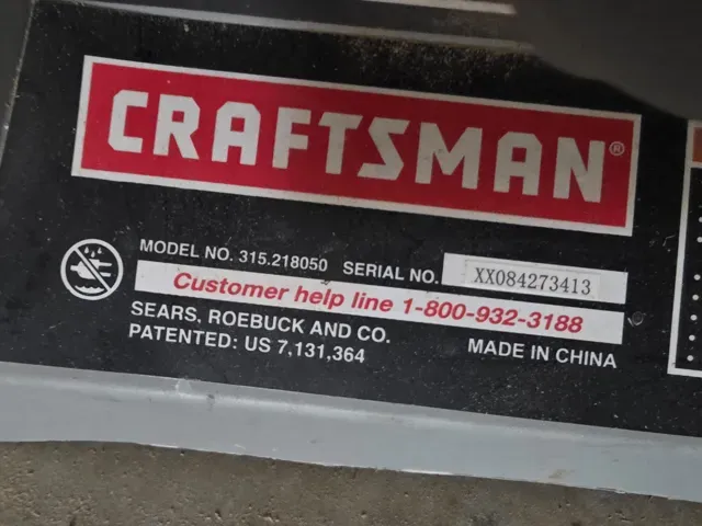 Craftsman 10 table saw zero clearance throat plate — Image 3 of 3