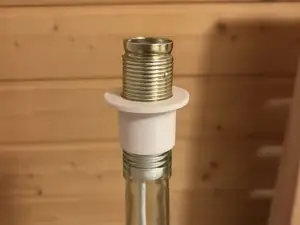 Bottle Neck to E14 socket (brass) - Bottle Lamp