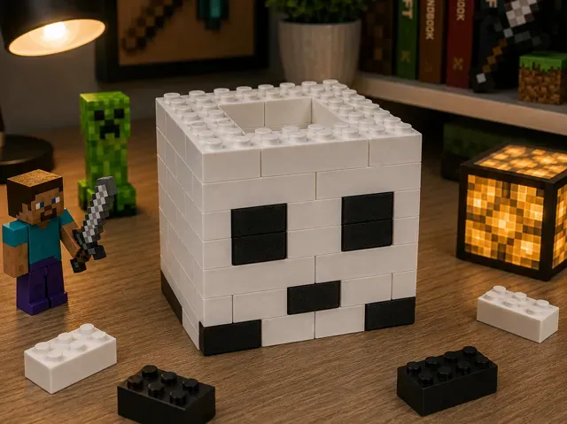 Minecraft Ghast Head – Brick Build