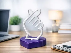 Korean Finger Heart – Minimal 3D Printed Decor
