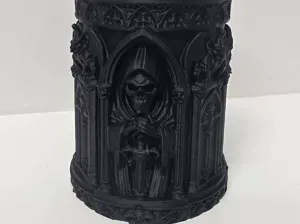 Gothic Spooky Skull Cathedral Pen Pencil Holder