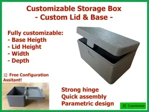 Parametric Storage Box - Custom Lid & Base
