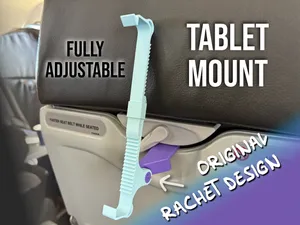 Tablet holder mount for airplane